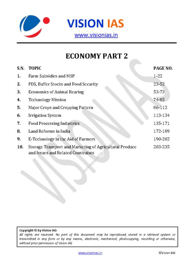 Vision IAS Classroom Study Material Economics Part - 2 2024 | English | B&W - Image 4