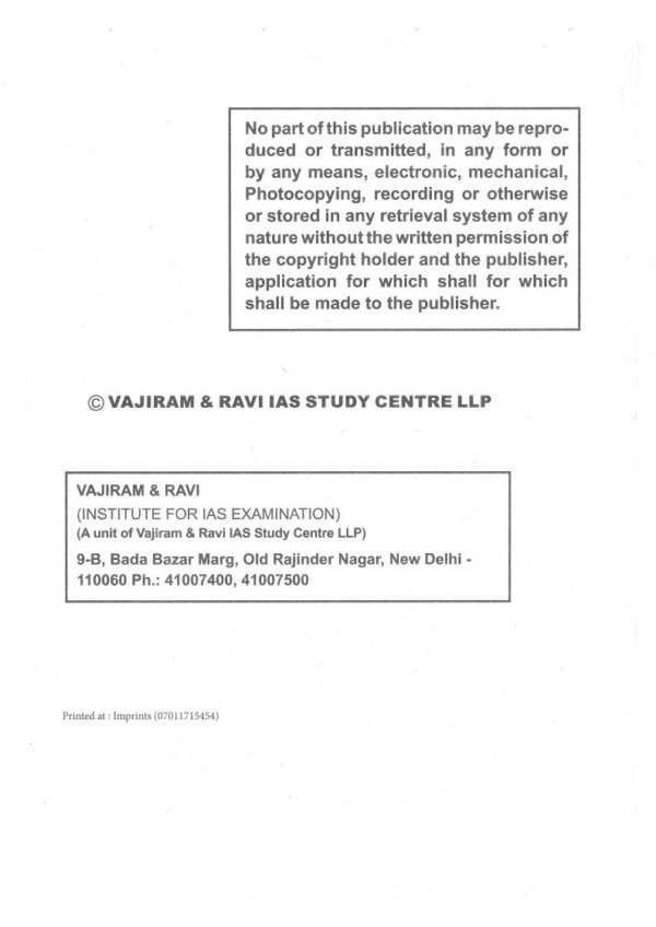 Vajiram & Ravi (General Studies )Indian Economy 2025-26 (Book -6)| English | B&W| Yellow Book - Image 4