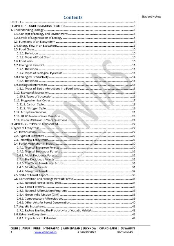 Vision IAS Classroom Study Material  Environment Part-1 2024 | English | B&W - Image 4