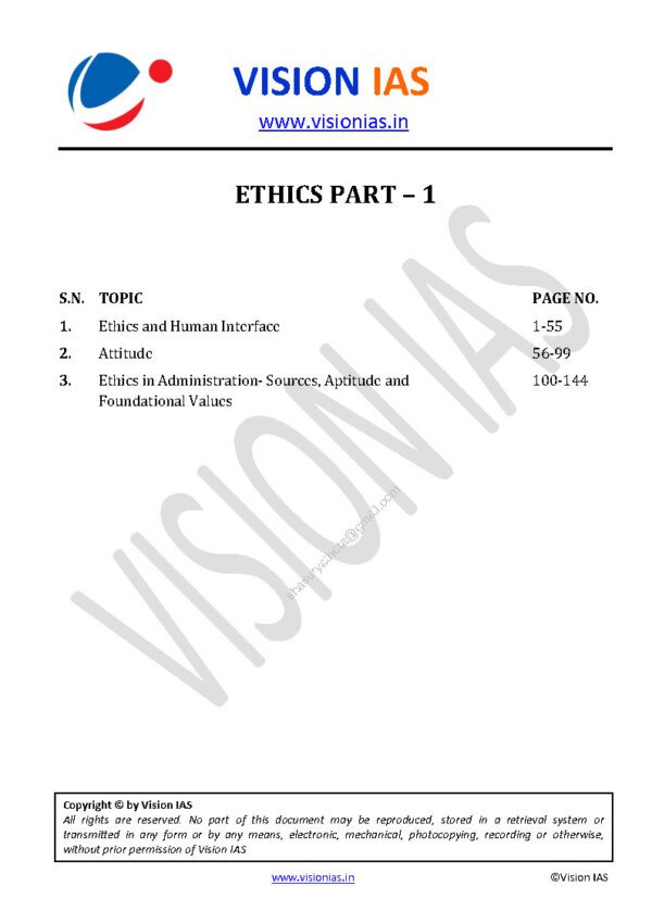 Vision IAS  Classroom Study Material (Ethics, integrity, and aptitude [GS Paper IV]  Part-1 )2024|English| B&W - Image 3