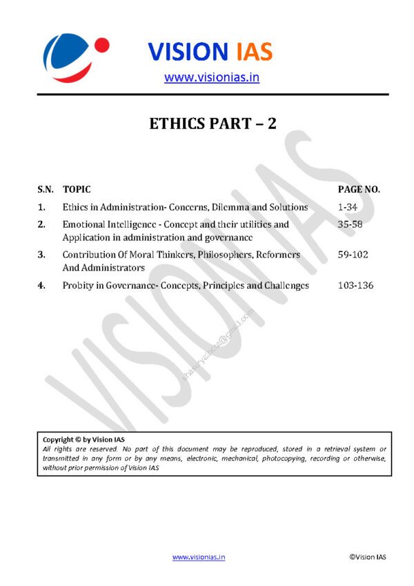 Vision IAS Classroom Study Material (Ethics, integrity, and aptitude [GS Paper IV]  Part-2) |English| B&W - Image 4