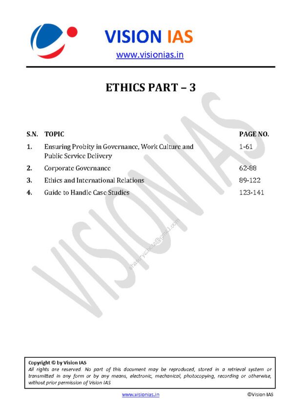 Vision IAS Classroom Study Material (Ethics, integrity, and aptitude [GS Paper IV]  Part-3) |English| B&W - Image 3