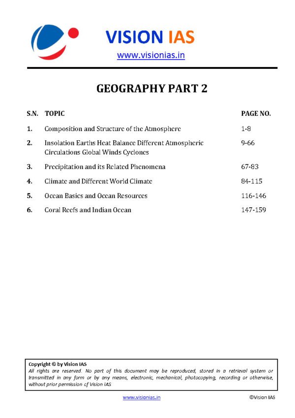 Vision IAS Classroom Study Material   Geography Part -2 | 2024 | English | B&W - Image 3