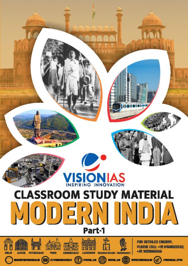 Vision IAS Classroom Study Material   (Modern India) Part 1&2 | 2024 | English | B&W - Image 2