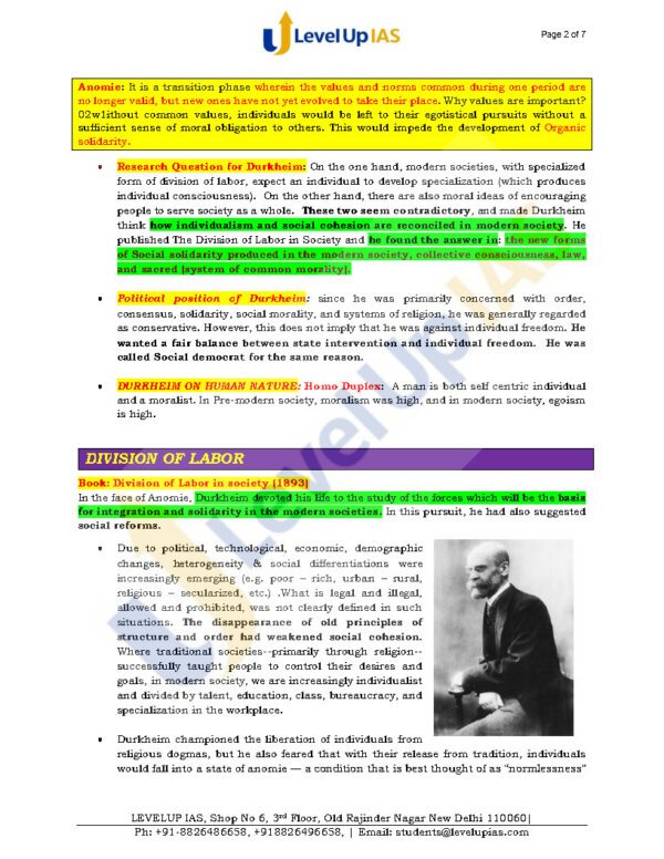 LEVEL UP IAS SOCIOLOGY | Optional Printed Notes( BOOK -1) IAS MAINS ENTRANCE 2023-24| ENGLISH | B&W - Image 4