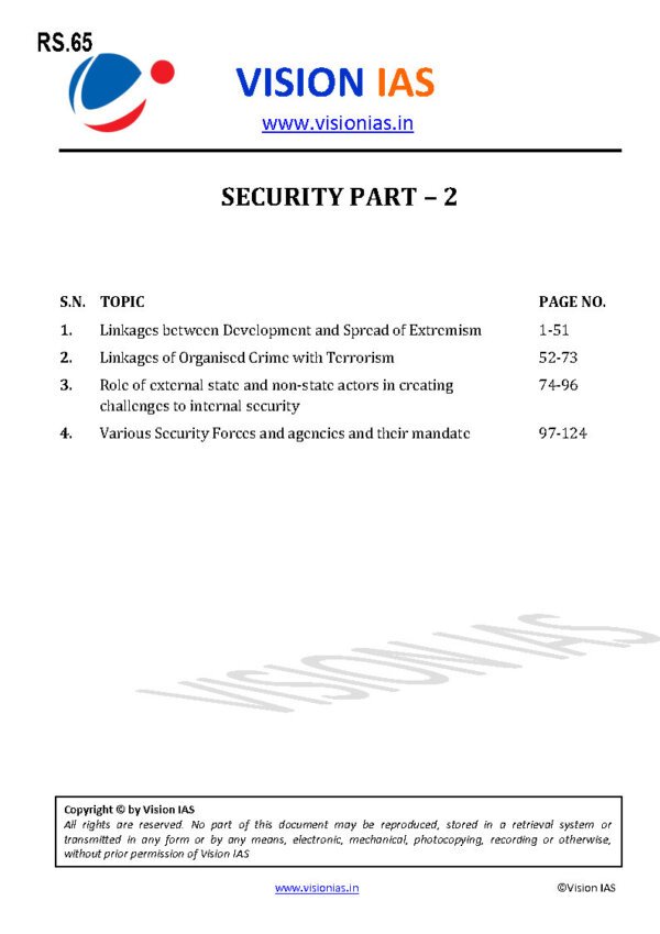 Vision IAS Classroom Study Material  Internal Security Part-2  2024 | English | B&W - Image 4