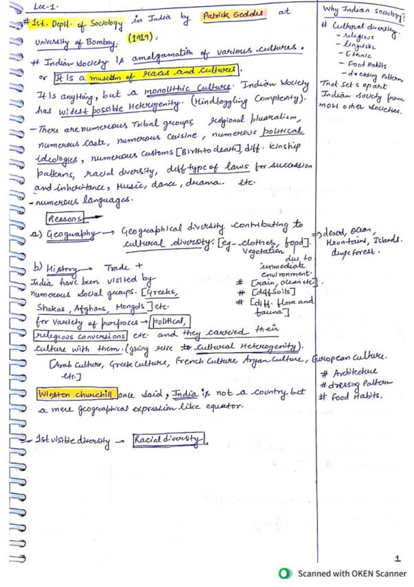 Sociology Antriksh Jain ( AIR -130,CSE 21) [Book -2] Optional Class Notes |English | B&W - Image 2