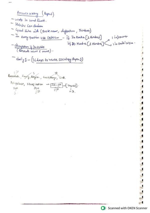 Sociology Antriksh Jain ( AIR -130,CSE 21) [Paper 1&2] Optional Class Notes |English | B&W| Booklet 1 to 2 - Image 4