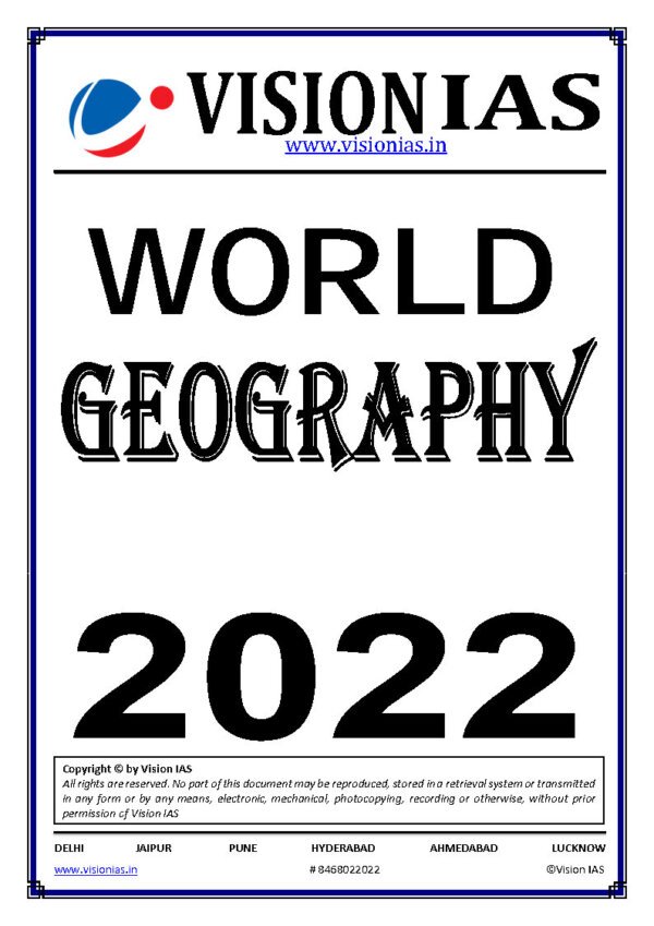 Vision IAS Classroom Study Material (World Geography) 2024 | English | B&W - Image 2