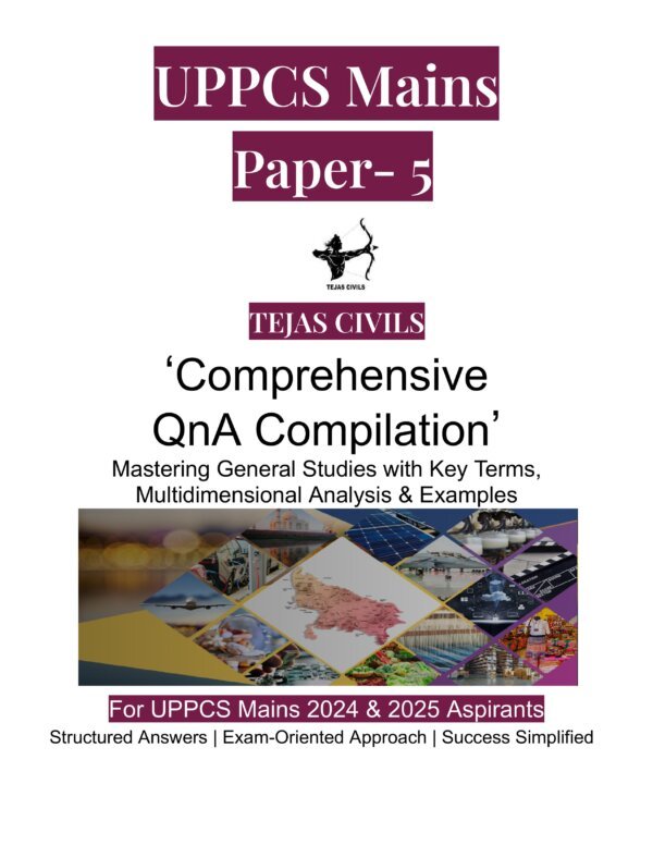 TEJAS CIVILS UPPCS MAIN (PAPER - 5) Comprehensive QnA Compilation English 2024-25 (B/W) - Image 2