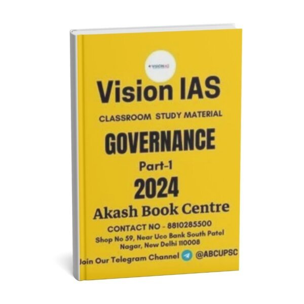 Vision IAS Classroom Study Material Governance Part-1 2024 |English| B&W