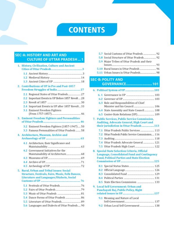 Only IAS UP-PSC WALLAH Uttar Pradesh Special General Studies Paper-5 English 2024-25 (B/W) - Image 3