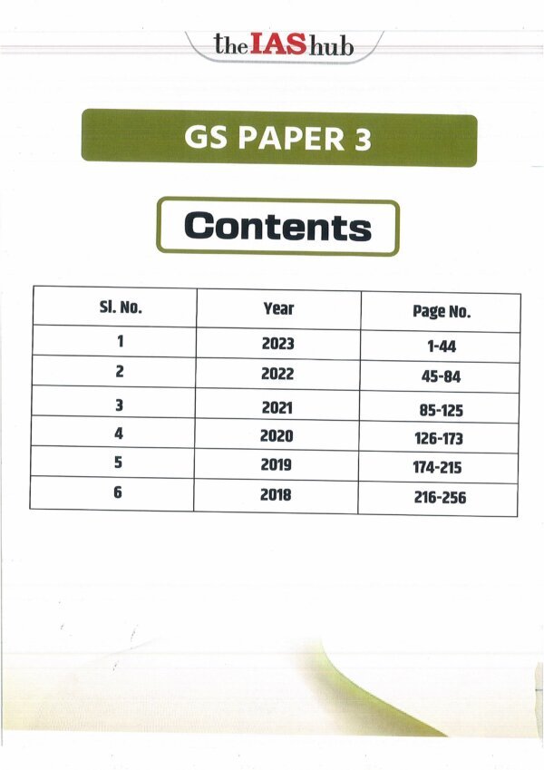 The IAS Hub (GS Paper – 3) UPPSC Handwritten PYQ Answers (2018-23) By Mk Yadav & Divya Mam English(B/W) - Image 3