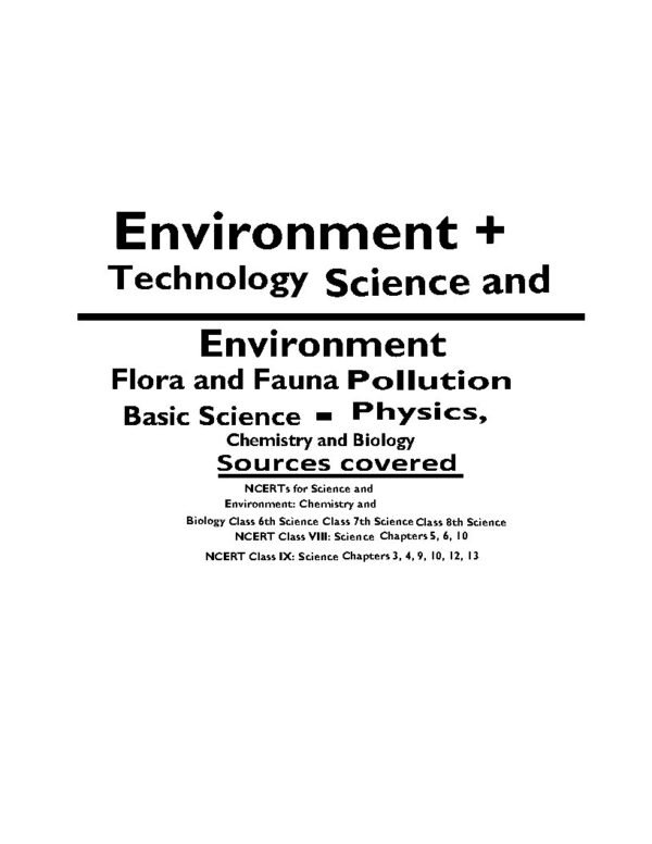 FORUM IAS GENERAL STUDIES ( Environment + Technology Science And Question with Solution )  Test -11 ( L-1 ) 2026 | English | B&W - Image 3