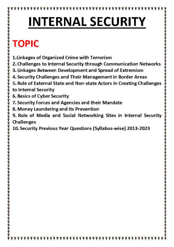 Vision IAS Internal Security G.S Paper -III ( Updated Value Addition Material ) 2024| English | B&W - Image 4