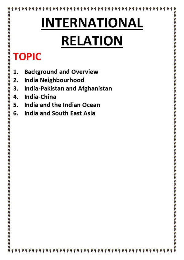 Vision IAS International Relation  ( Updated Value Addition Material ) 2024| English | B&W - Image 3
