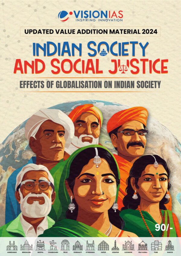 Vision IAS Indian Society And Social Justice   ( Updated Value Addition Material ) 2024| English | B&W - Image 4