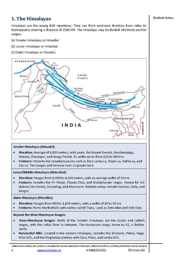 Vision IAS Geography  ( Updated Value Addition Material ) 2024| English | B&W - Image 2