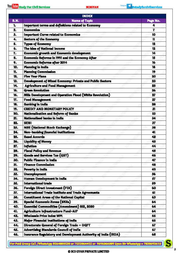 GYAN SIR  UPPSC RO/ ARO Pre- RE Exam ( Economy Of India ) Complete Notes | English | B&W - Image 2