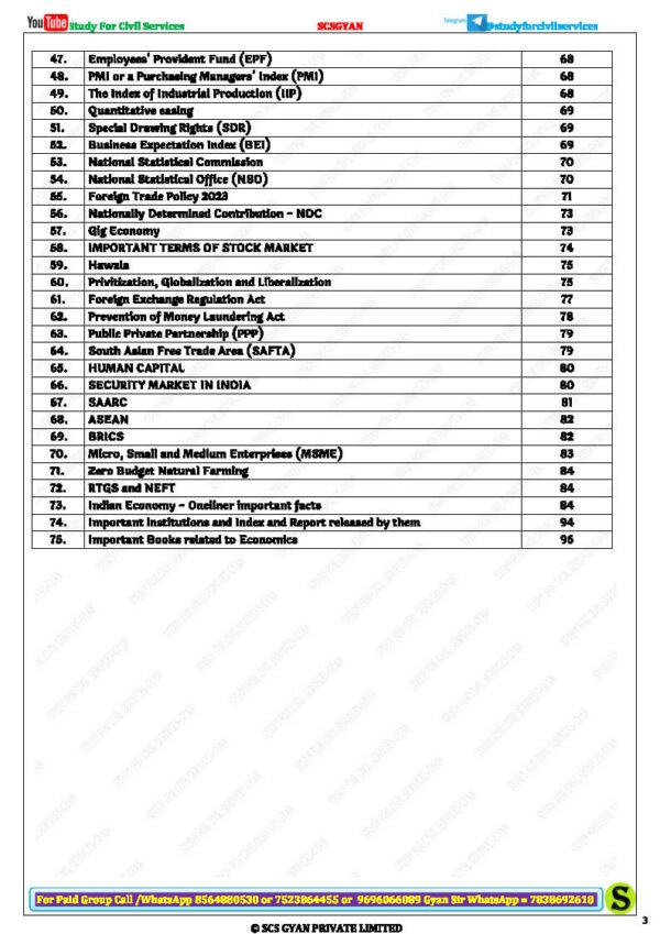 GYAN SIR  UPPSC RO/ ARO Pre- RE Exam ( Economy Of India ) Complete Notes | English | B&W - Image 4