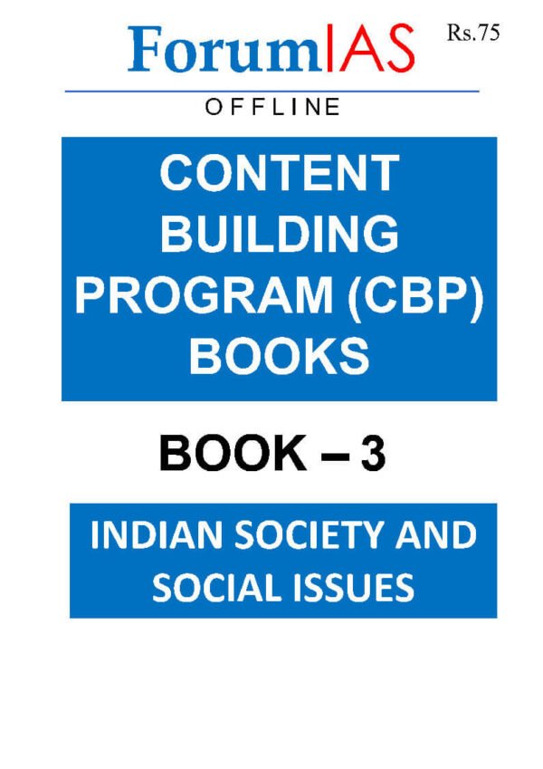 FORUM IAS  ( Concept  Building Programe ( CBP ) Books ) INDIAN SOCIETY SOCIAL ISSUES |BOOK-3 | English | B&W - Image 3