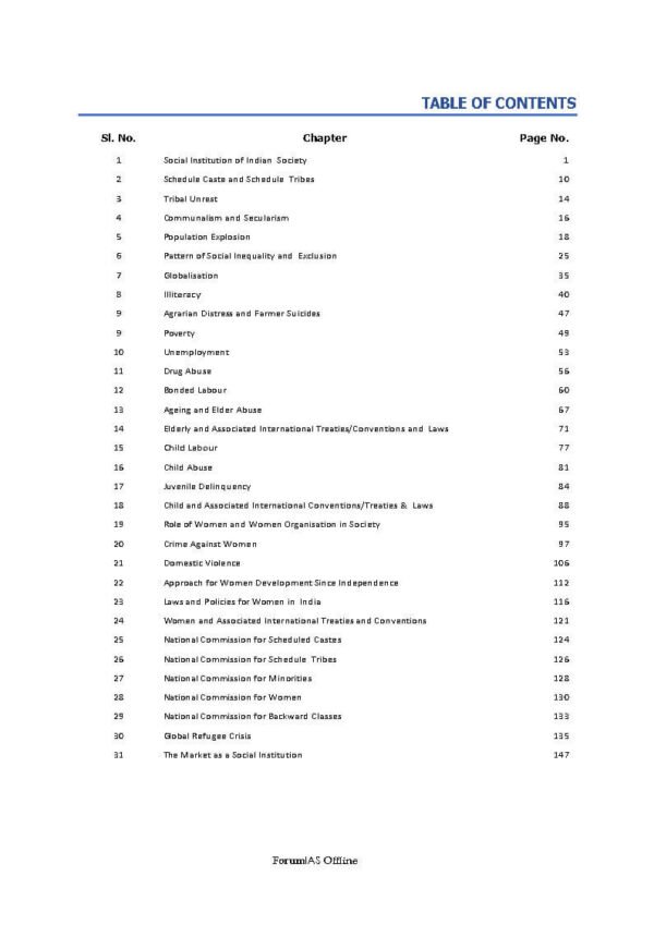 FORUM IAS  ( Concept  Building Programe ( CBP ) Books ) INDIAN SOCIETY SOCIAL ISSUES |BOOK-3 | English | B&W - Image 4