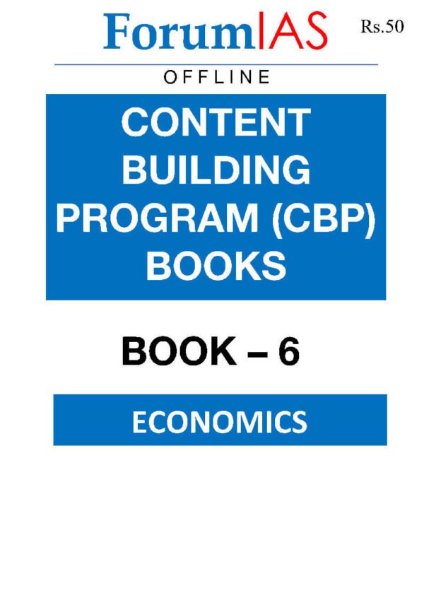 FORUM IAS  ( Concept  Building Programe ( CBP ) Books ) ECONOMIC   |BOOK-6 | English | B&W - Image 4