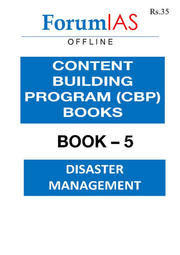 FORUM IAS  ( Concept  Building Programe ( CBP ) Books ) DISASTER MANAGEMENT  |BOOK-5 | English | B&W - Image 4