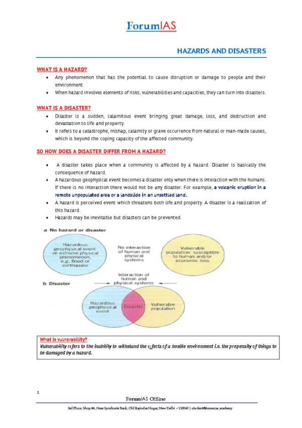 FORUM IAS  ( Concept  Building Programe ( CBP ) Books ) DISASTER MANAGEMENT  |BOOK-5 | English | B&W - Image 3