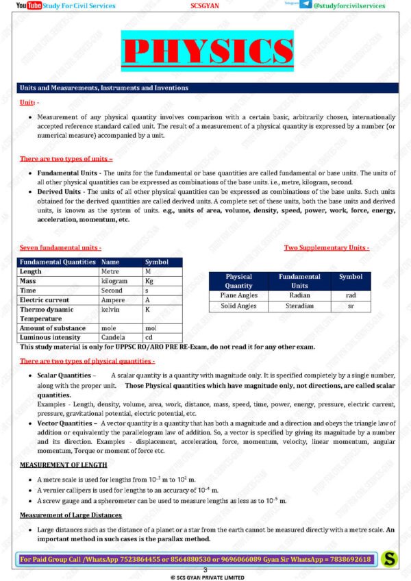 GYAN SIR  UPPSC RO/ ARO Pre- RE Exam ( General Science ) Complete Notes | English | B&W - Image 2