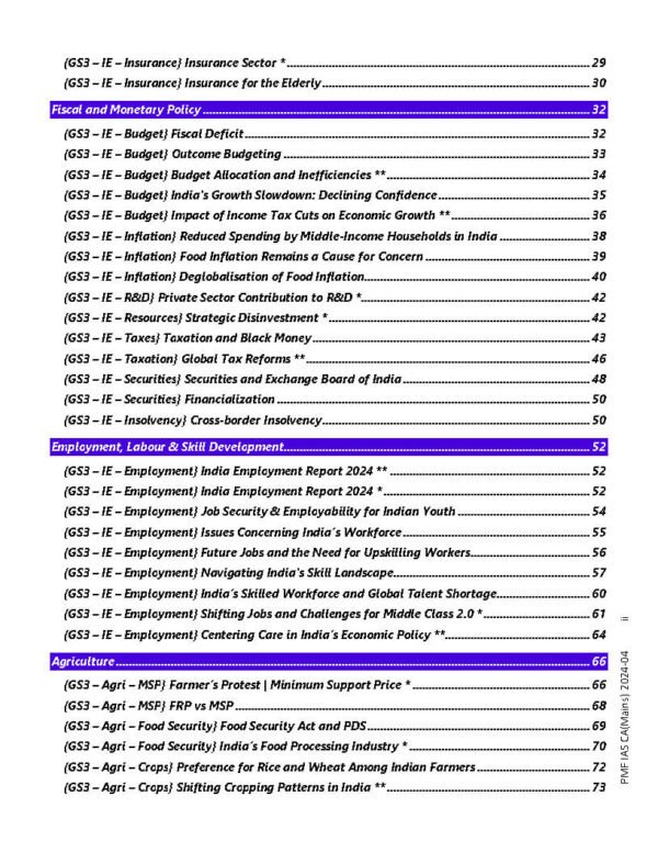 PMF IAS MAINS MAGNUM ( Indian Economy ) Current Affair [ Jan - 2024 May 2025 ] BOOK -2  | English | B&W - Image 4