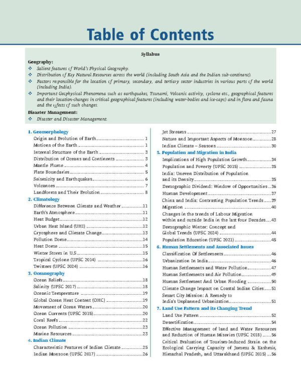 ONLY IAS  PRAHAAR  Main Wallah ( Geography And Disaster Management  ) Static + Current  2025 | English | B&W - Image 4