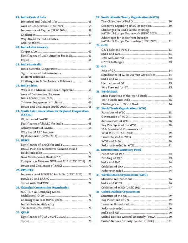 ONLY IAS PRAHAAR Main Wallah ( International  Relations ) Static + Current 2025 | English | B&W - Image 2