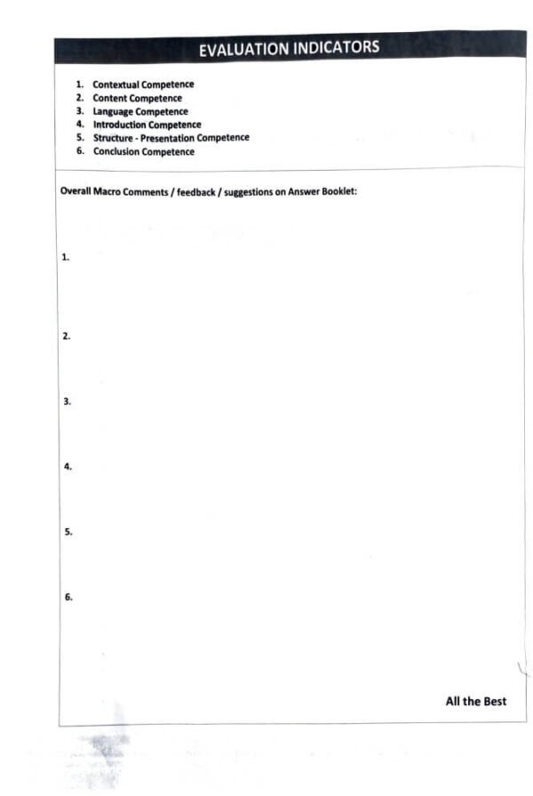 TOPPER'S ANSWER BOOKLET (  Sociology Optional ) BY Yaksh Chaudhary  ( AIR- 6 2021 ) | English | B&W - Image 2