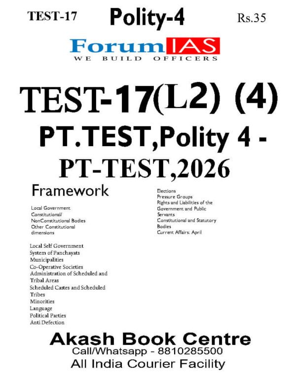 FORUM IAS GENERAL STUDIES ( Polity -IV Constitutional  ) Test -17 ( L-2 )[ 4 ]  2026 | English | B&W - Image 2