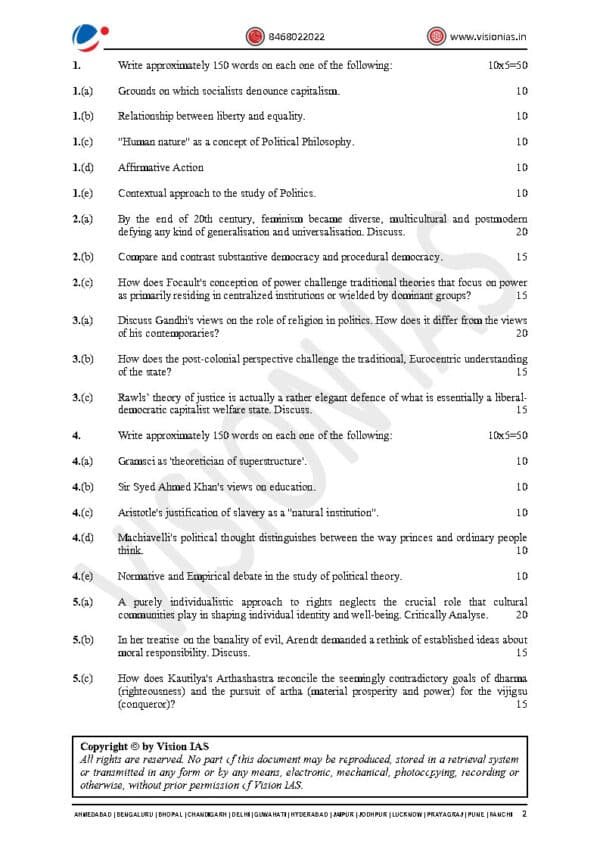 VISION IAS  PSIR  ( Optional Test Series ) Test -1 to 4 [ 3334 to 3337 ] | English |2025 | B&W - Image 4