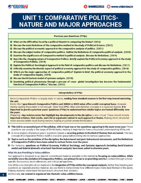 Vision IAS  Political Science and International Relation ( Value Added Material Mains ) Paper -2 section -A 2025 | English | B&W - Image 4