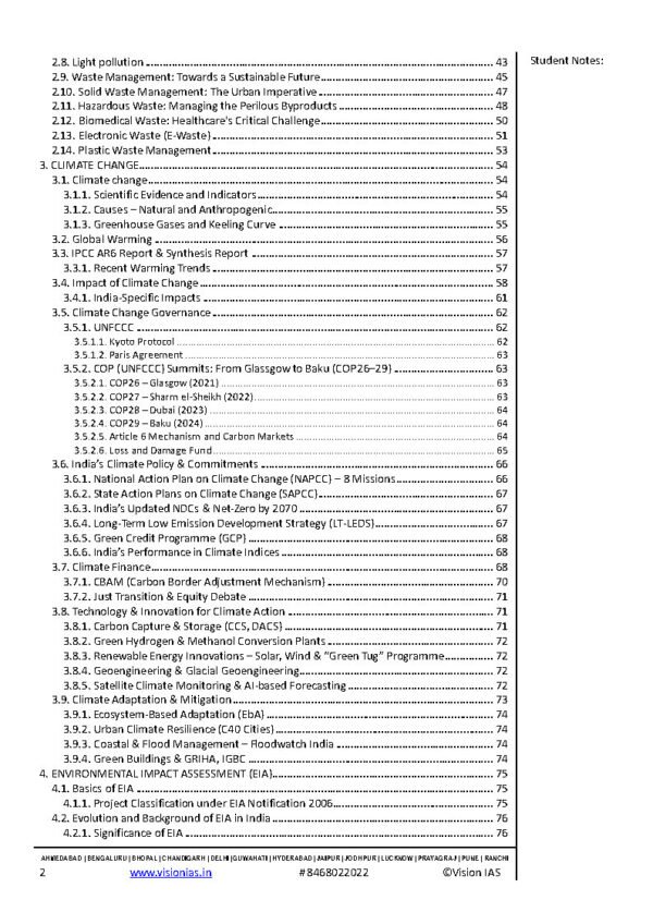 Vision IAS Environment & Disaster Management  ( Value Added Material Mains ) 2025 | English | B&W - Image 4