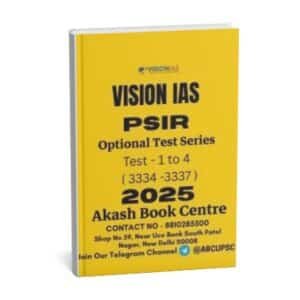 VISION IAS  PSIR  ( Optional Test Series ) Test -1 to 4 [ 3334 to 3337 ] | English |2025 | B&W